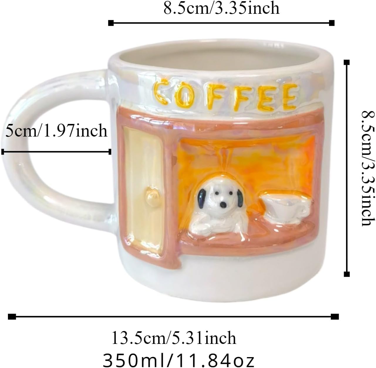 Handmade Pinterest Kawaii Puppy Mug