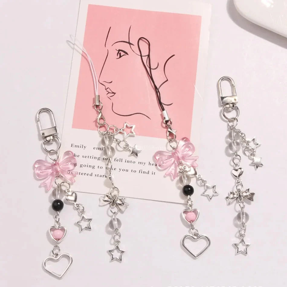 Kawaii Heart Bow Star Phone Charm/Keychain