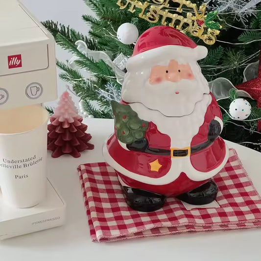 Ceramic Santa Candy Jar