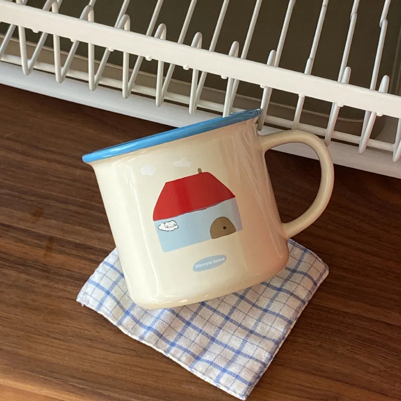 Sweet House Ceramic Handle Mug
