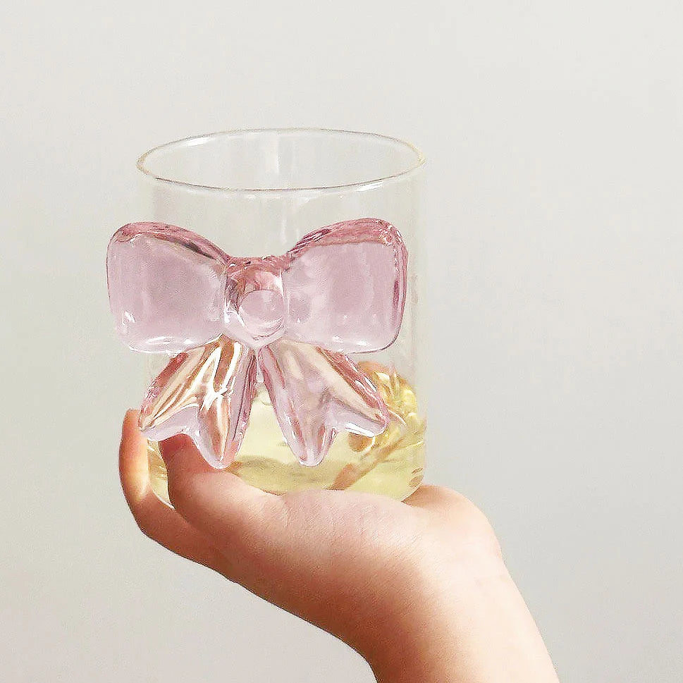 Pink Bow Glassware