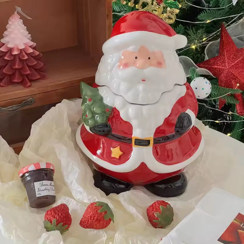 Ceramic Santa Candy Jar