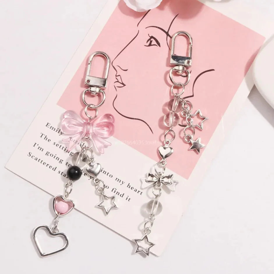 Kawaii Heart Bow Star Phone Charm/Keychain