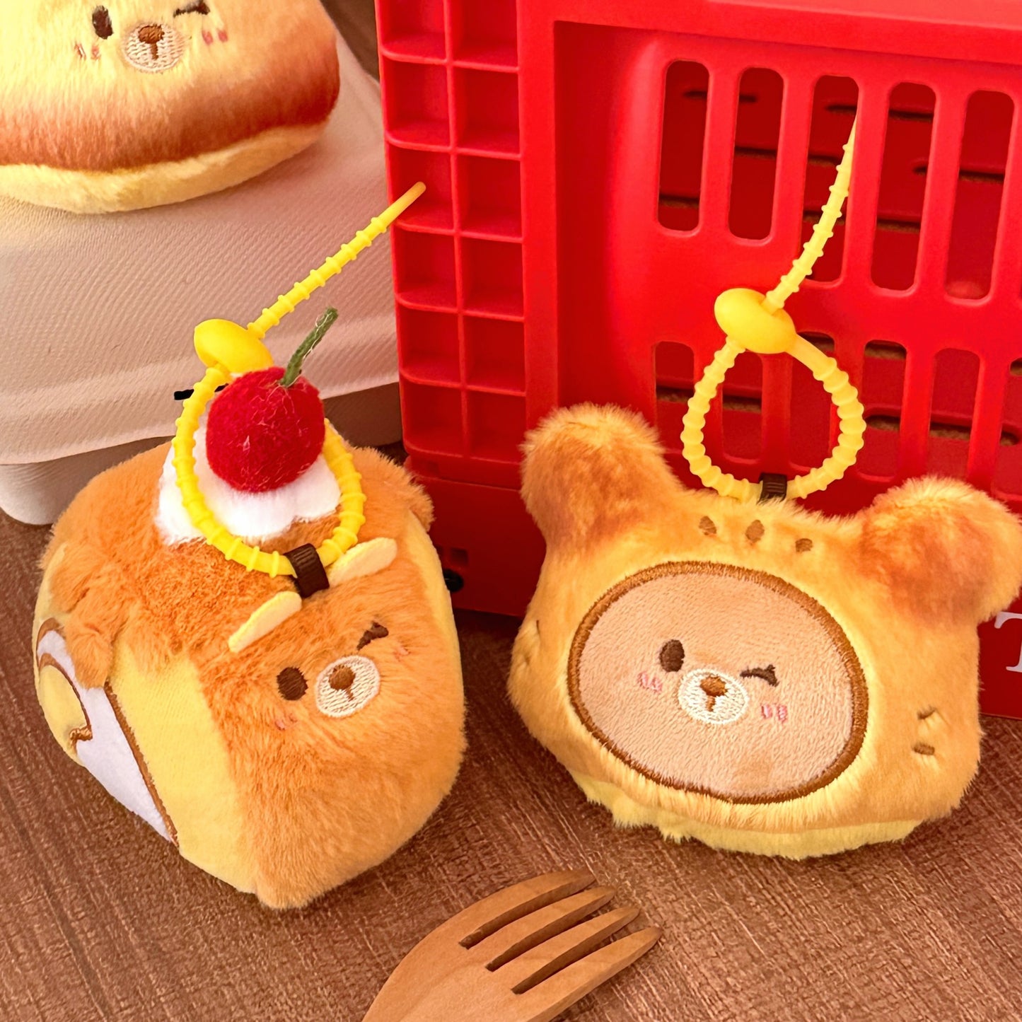 Bear Cake Plush Keychain