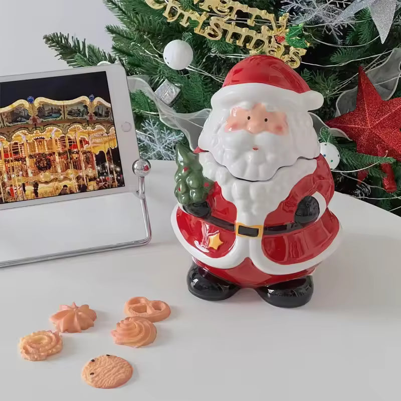 Ceramic Santa Candy Jar