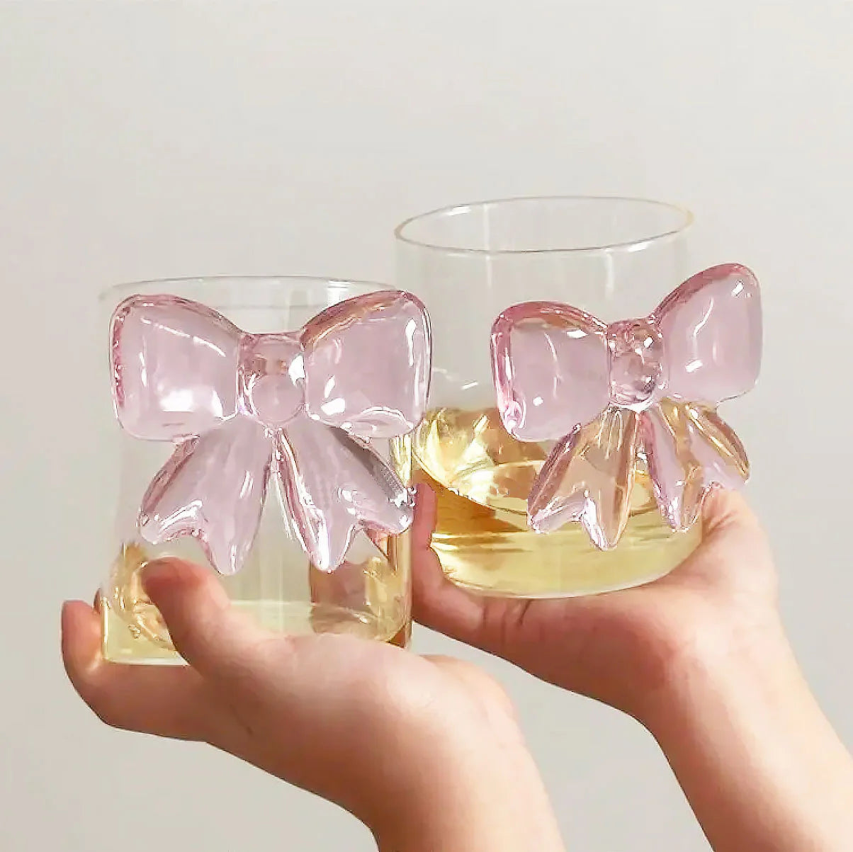 Pink Bow Glassware