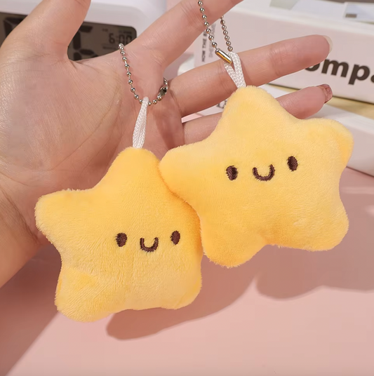 Cute Star Plush Doll Pendant Keychain