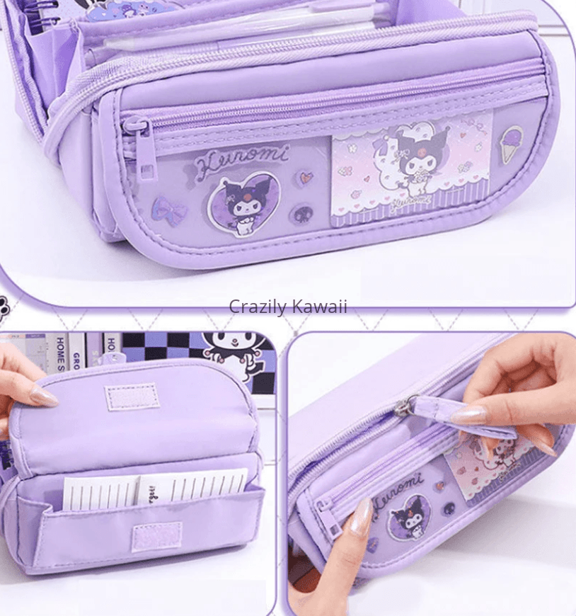 Kawaii/Sanrio Wide Open Zipper Pencil Pouch