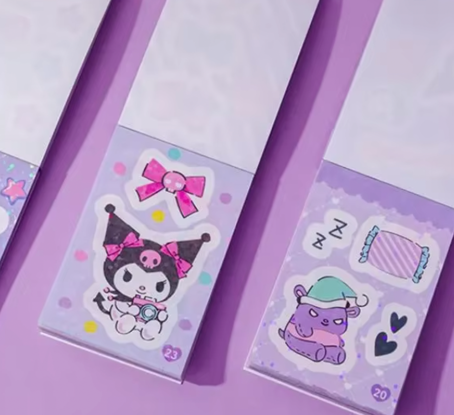 Kuromi Glitter Mini Sticker Book