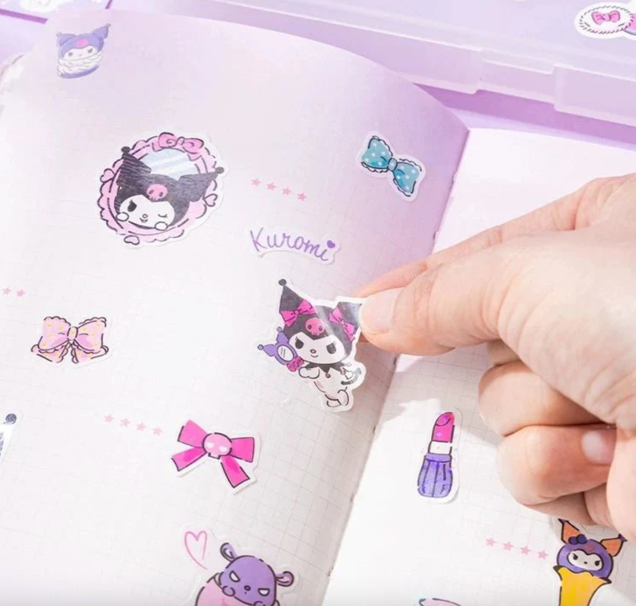 Kuromi Glitter Mini Sticker Book