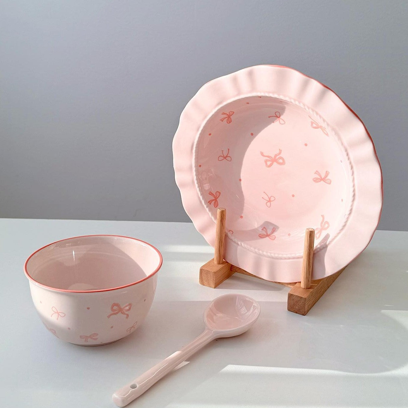 Coquette Bow Tableware Set - Set of 3
