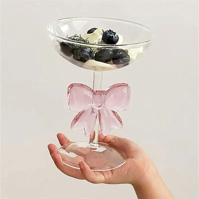 Pink Bow Glassware