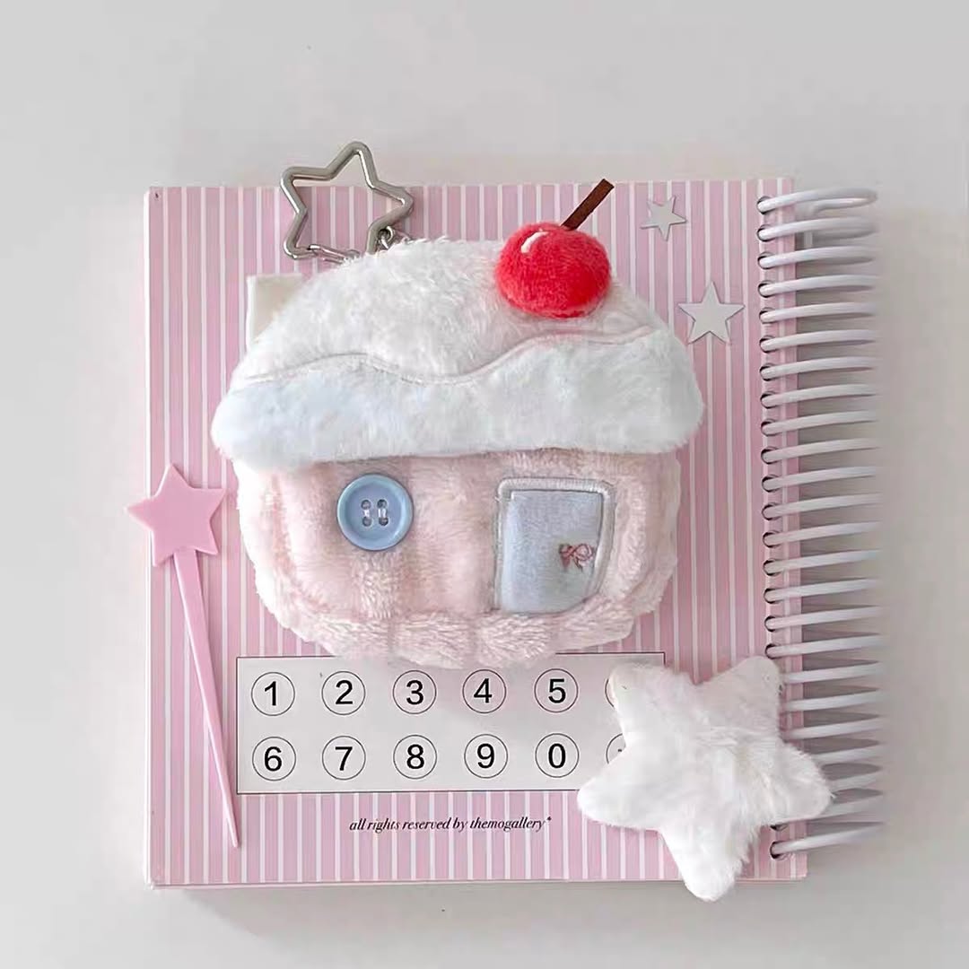 Original Rizhi Store Dessert Earphone Case Plush Keychain Pouch - Multipurpose