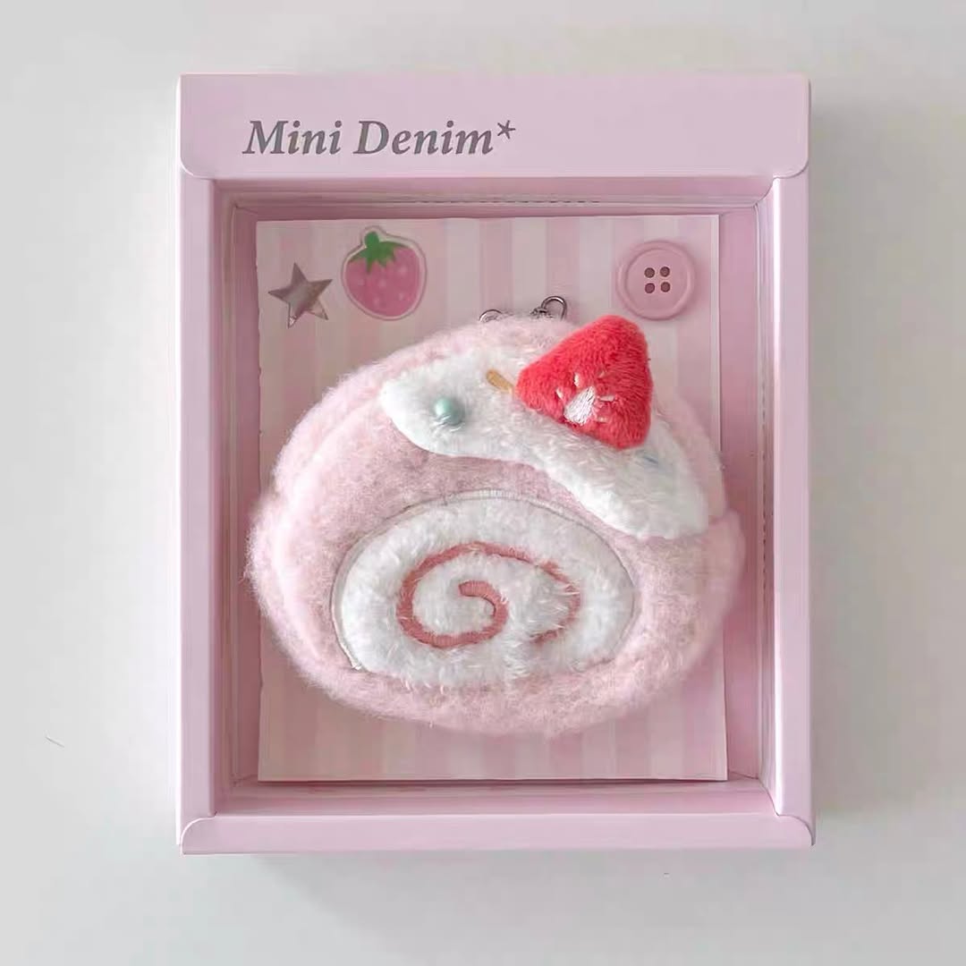 Original Rizhi Store Dessert Earphone Case Plush Keychain Pouch - Multipurpose