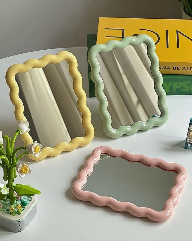 Pinterest Wavy Handy Desk Mirror