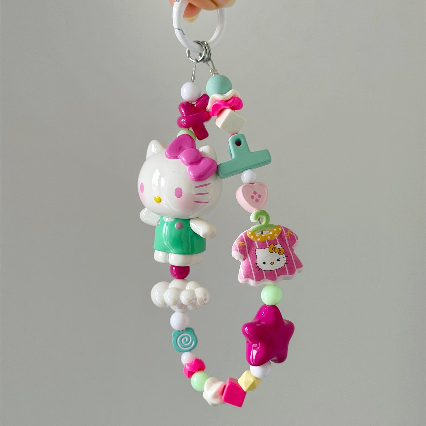 TOPTOY Hello Kitty Summer Rainbow Candy Series Handmade Charm Key/Phone Chain - Official Charm