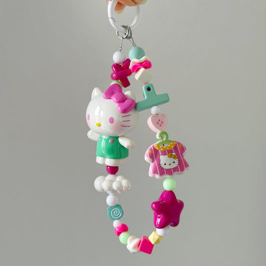 TOPTOY Hello Kitty Summer Rainbow Candy Series Handmade Charm Key/Phone Chain - Official Charm