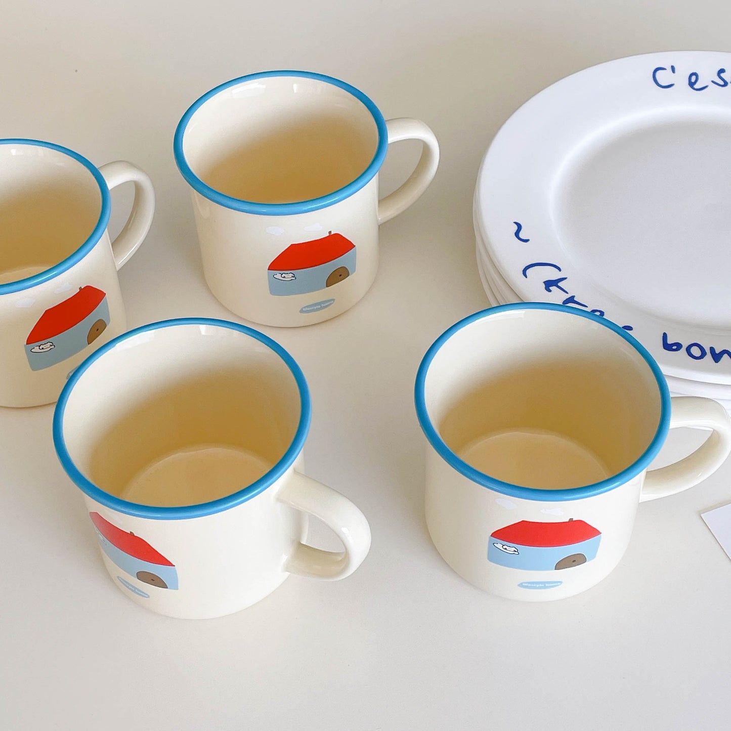 Sweet House Ceramic Handle Mug
