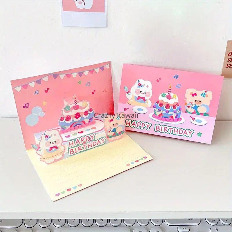 Kawaii Cartoon Birthday Greeting Card