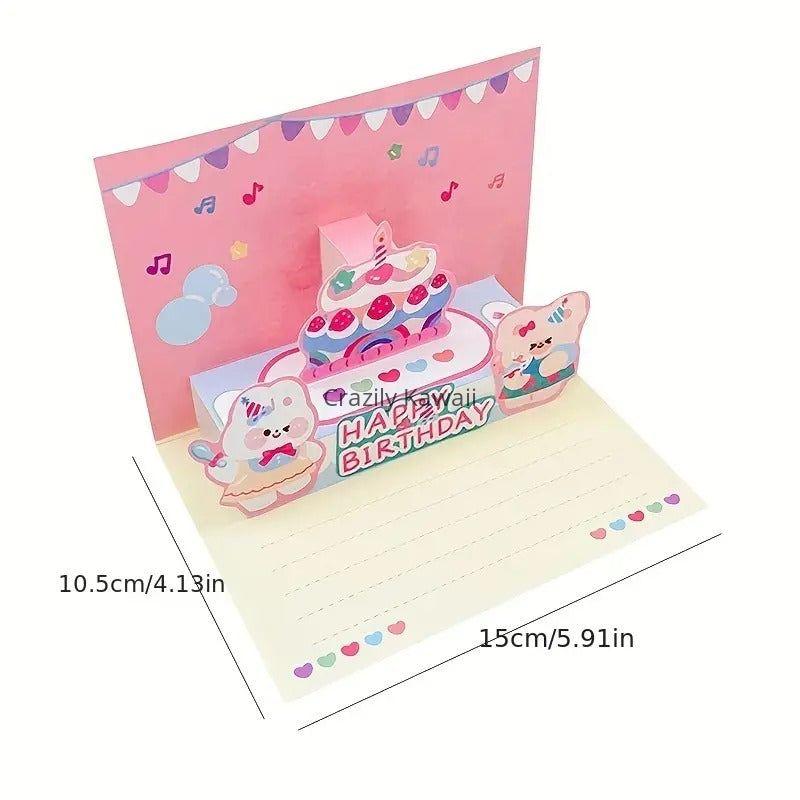 Kawaii Cartoon Birthday Greeting Card