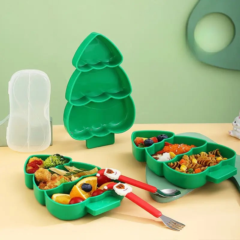 Christmas Tree Shape Decor Plate - Plastic