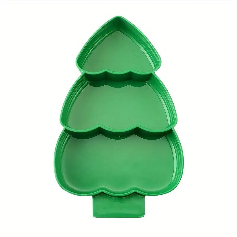 Christmas Tree Shape Decor Plate - Plastic