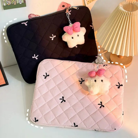 Coquette Bow Tie Puffy Laptop Case - 39*29cm (No keychain)