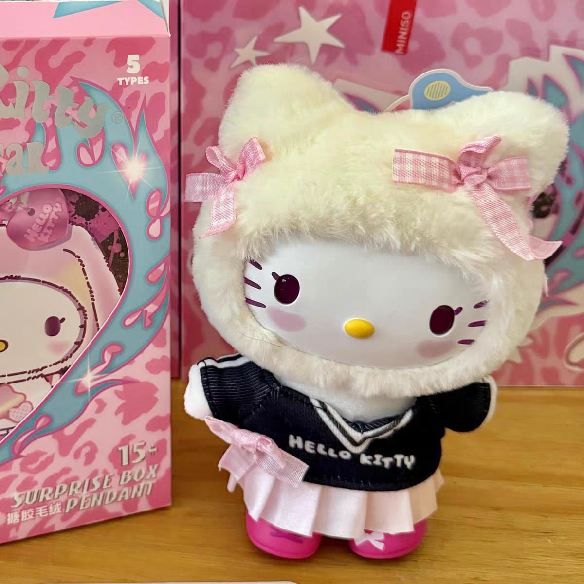miniso キティ サンリオ Pop Star Vinyl Plush Hello Kitty Pop Star Vinyl Plush Pendant MINISO (Preorder