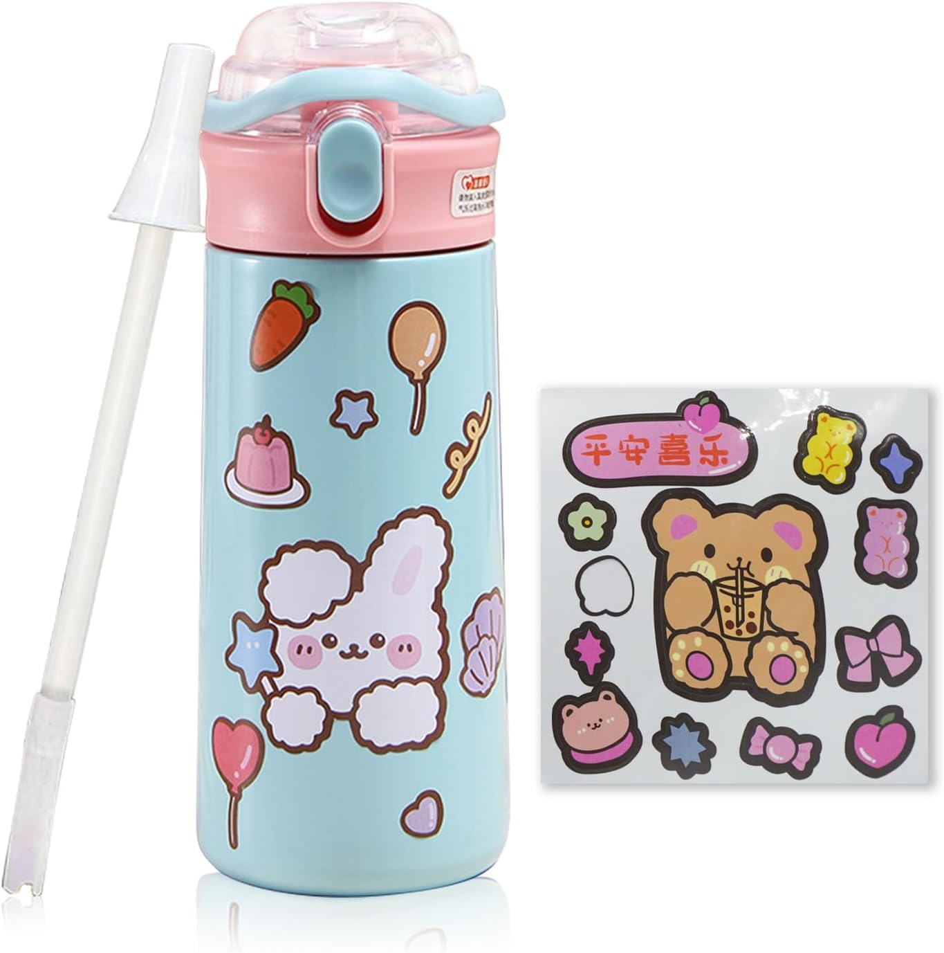 Kawaii Water Bottle – Blue -480ml