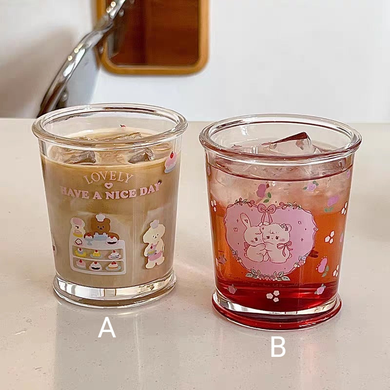 Kawaii Glass Latte Tumbler