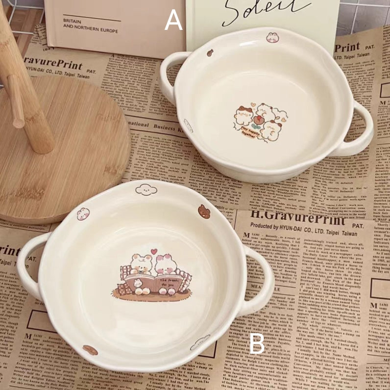 Korean Aesthetic Bear Bowl