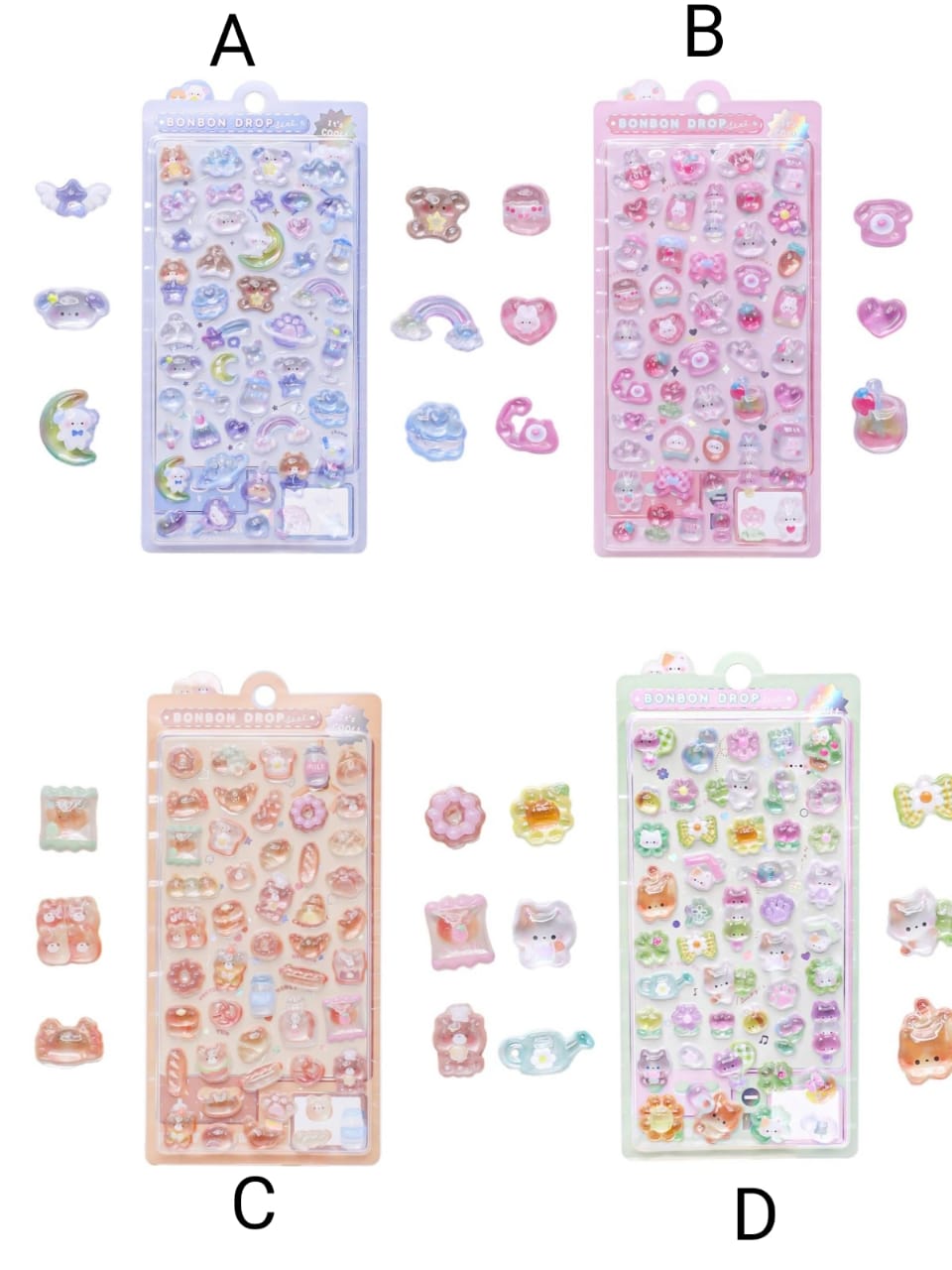 Bonbon Drop Puffy Stickers