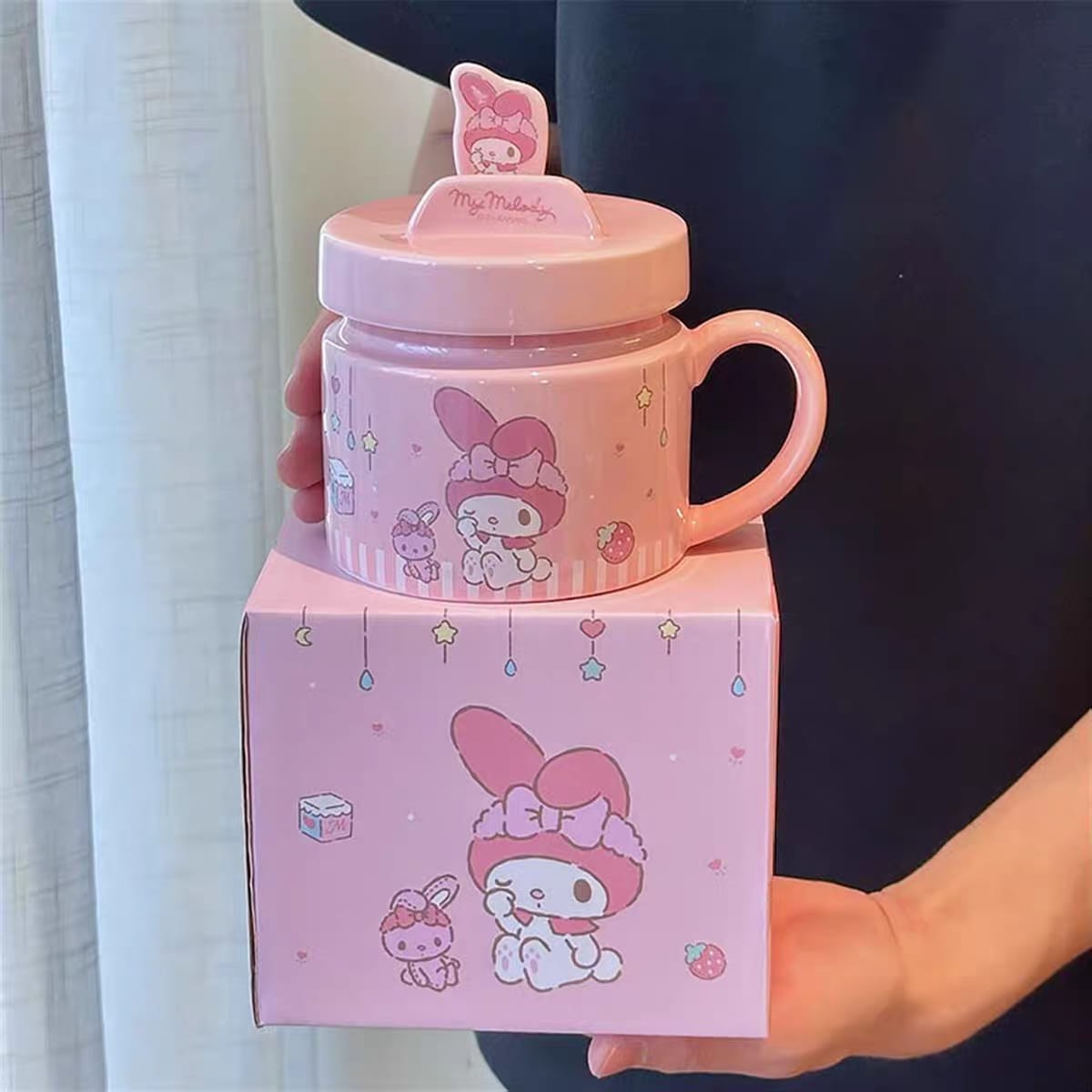 Sanrio Ceramic Mug Set with Lids