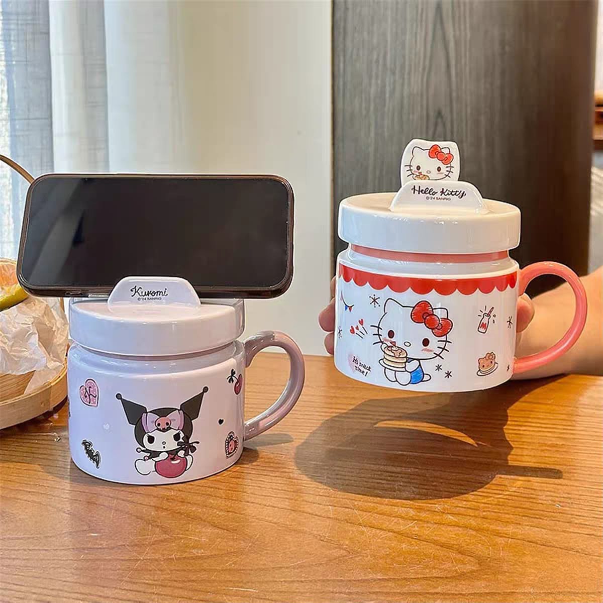 Sanrio Ceramic Mug Set with Lids