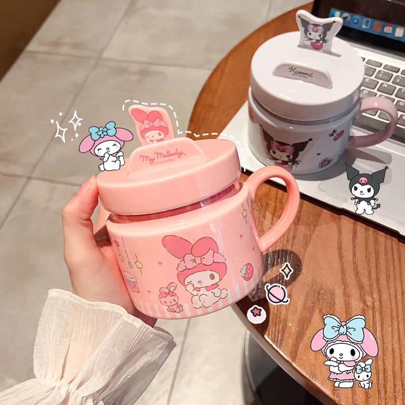 Sanrio Ceramic Mug Set with Lids