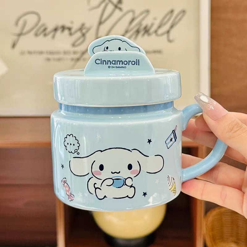 Sanrio Ceramic Mug Set with Lids