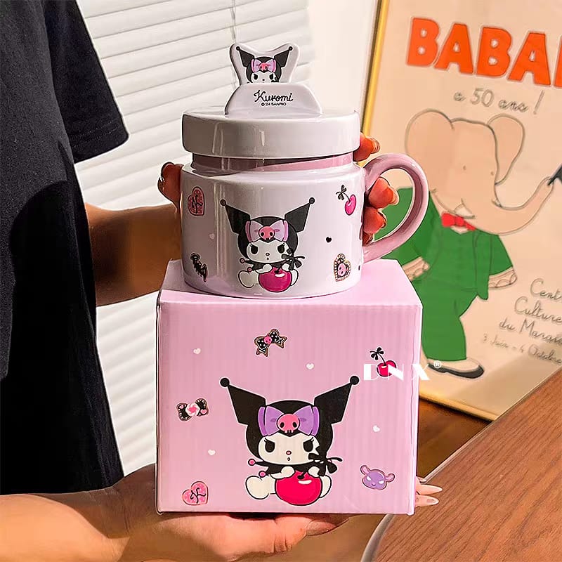 Sanrio Ceramic Mug Set with Lids