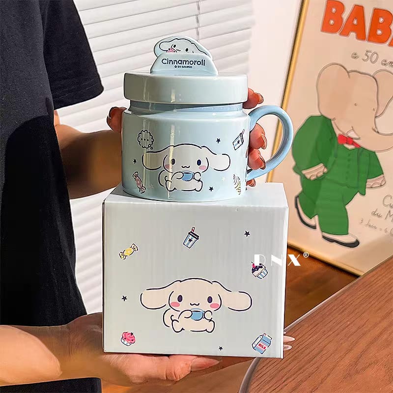 Sanrio Ceramic Mug Set with Lids