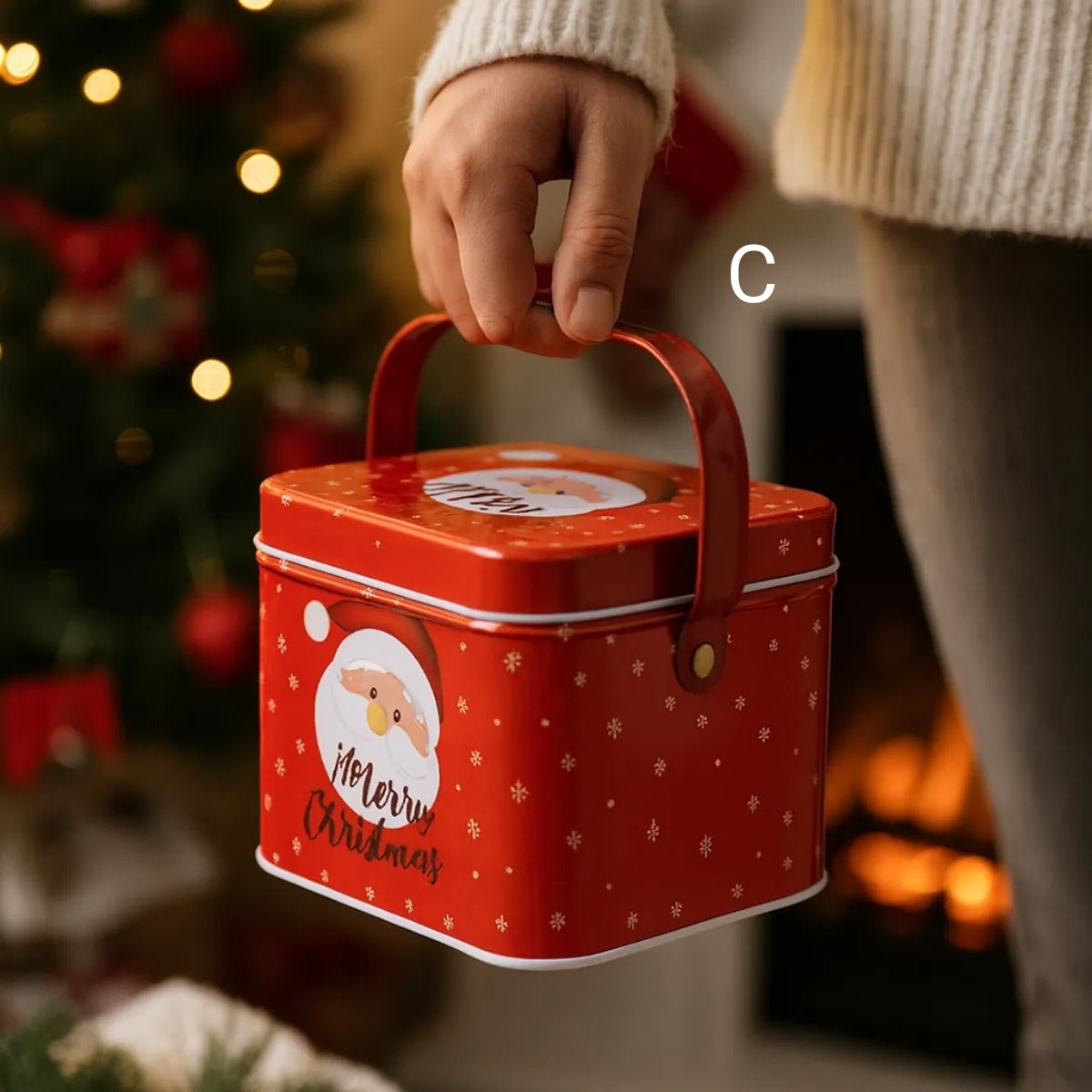 Christmas Candy Tin Box