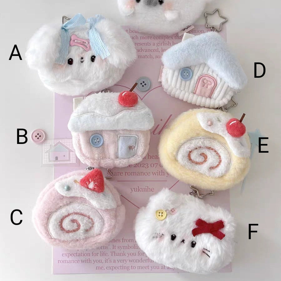 Original Rizhi Store Dessert Earphone Case Plush Keychain Pouch - Multipurpose