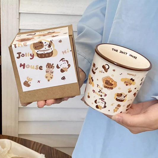 Aesthetic Jolly House Kitty Themed Ceramic Cup