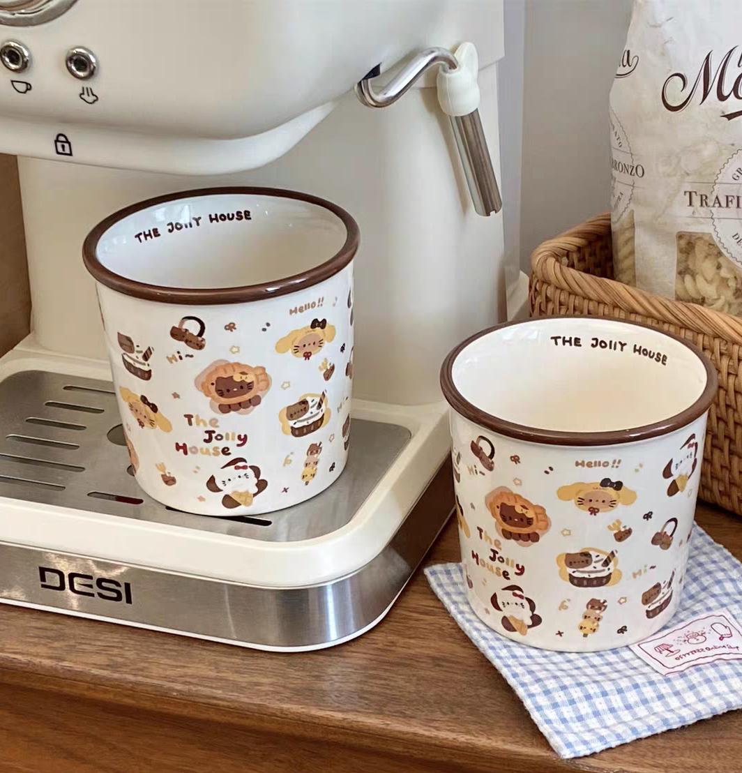 Aesthetic Jolly House Kitty Themed Ceramic Cup