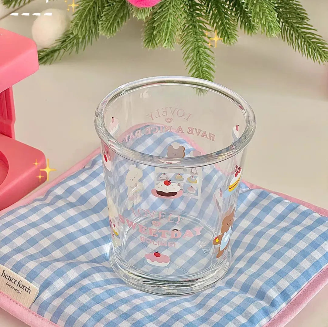 Kawaii Glass Latte Tumbler