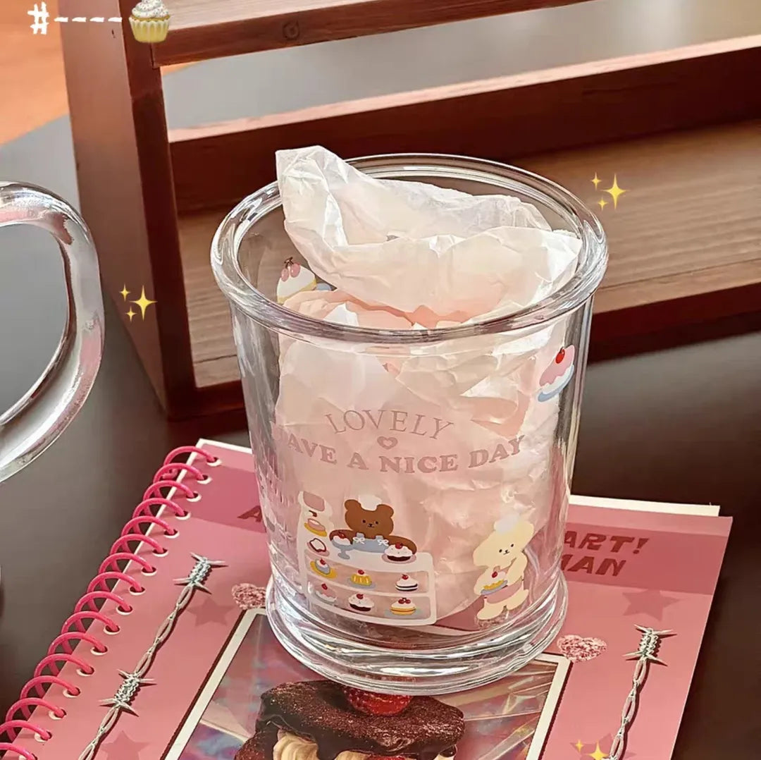 Kawaii Glass Latte Tumbler