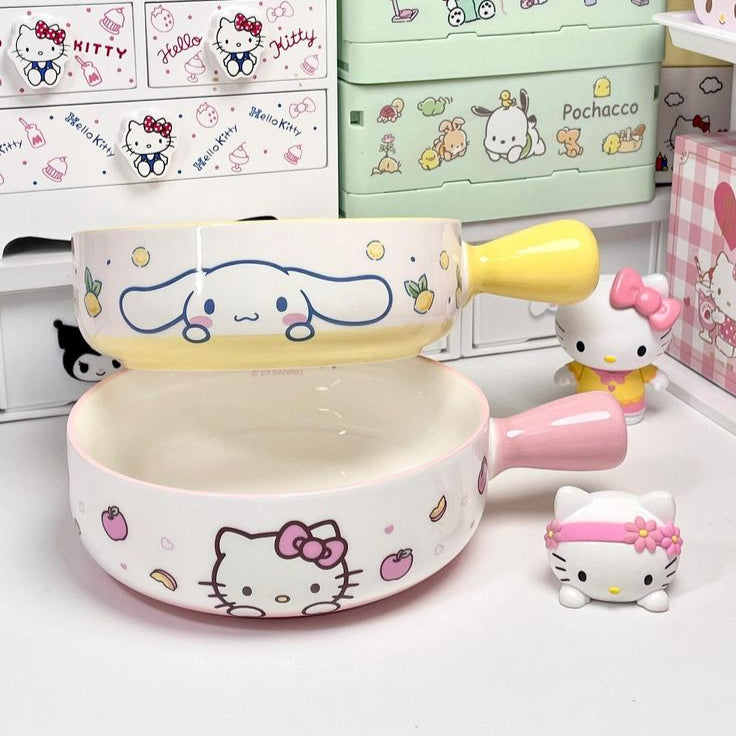 Sanrio Hello Kitty Ceramic Soup Bowl with Handle