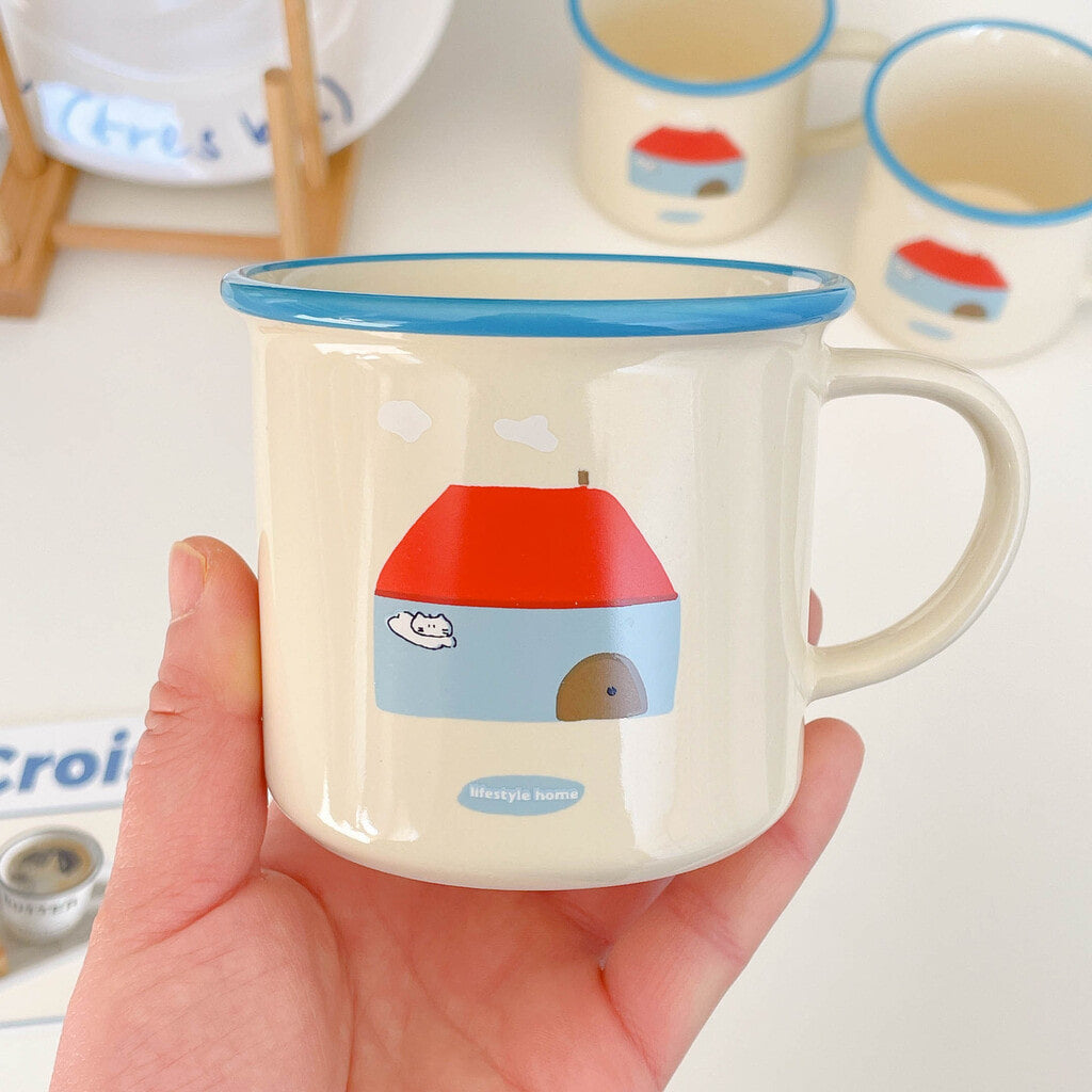 Sweet House Ceramic Handle Mug