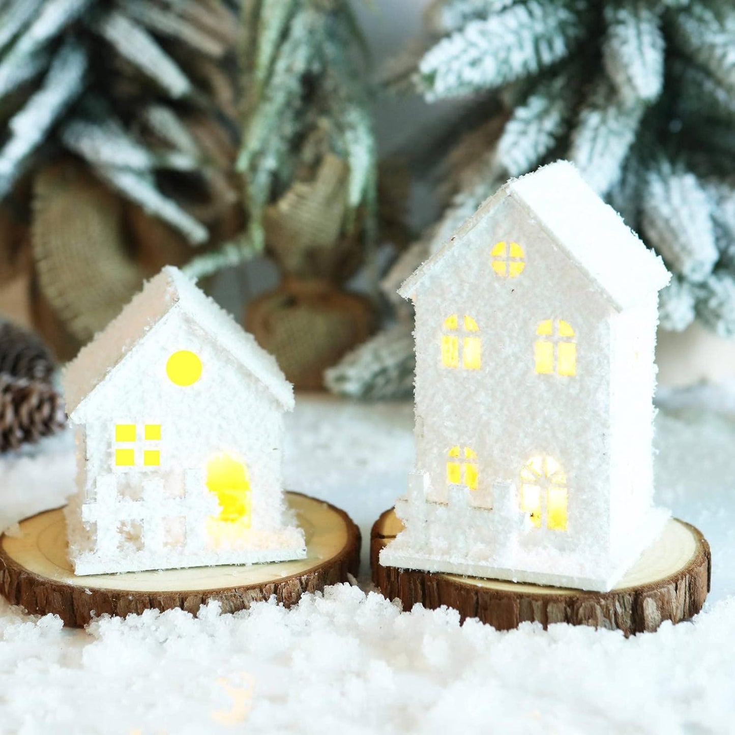 Miniature Snow House with LED Light