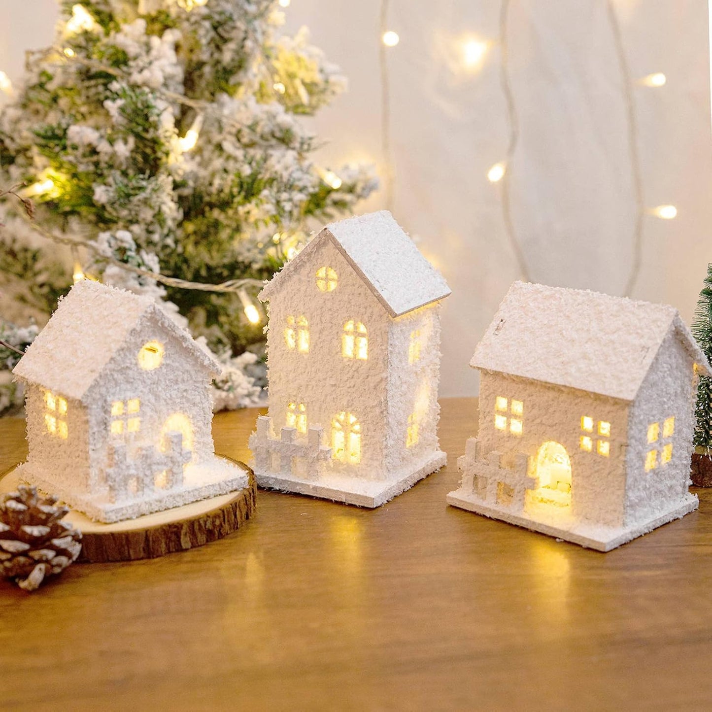 Miniature Snow House with LED Light