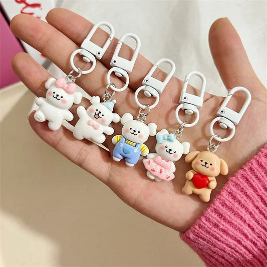 Kawaii Bear & Puppy Character Keychains