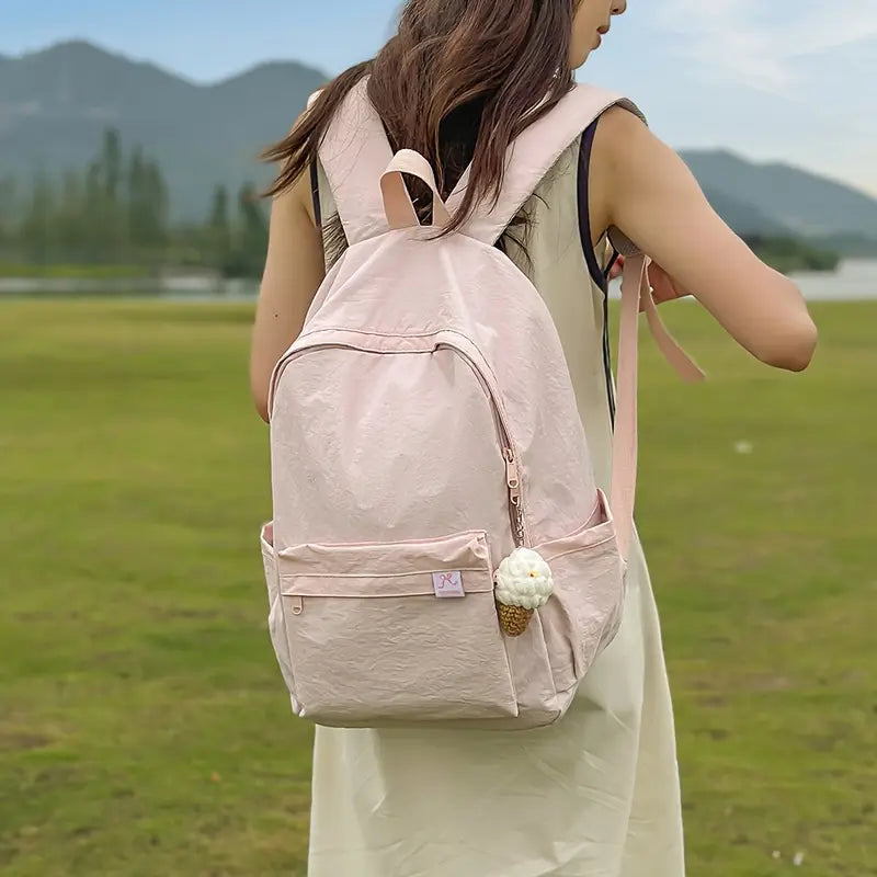 K-drama inspired Soft Tone Cotton Backpack